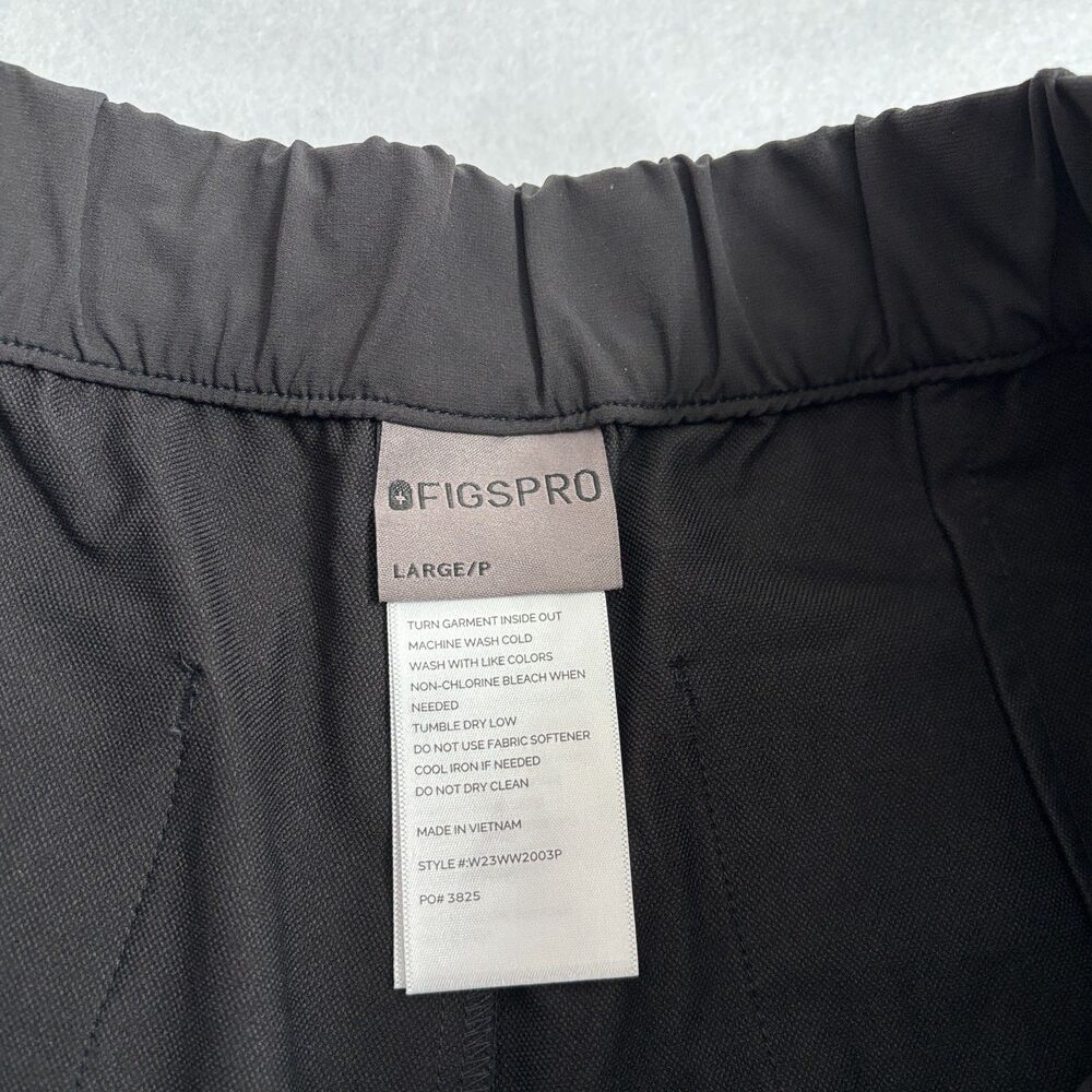 FIGS Pro High Waisted Wide Leg Trouser in Black - Picture 5 of 9